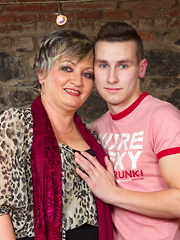 Chubby mama fooling around with her toy boy