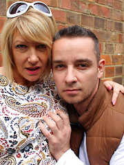 Horny British mature lady doing her younger lover