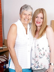 Big breasted British mature ladies go lesbian