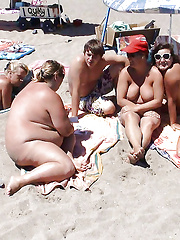 BBW matures and grannies at the beach 222